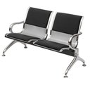Ver imagem 1 de Longarina Estofada 2 Lugares Montreal Or Design 120 Cm (larg) Aço Cromado com Braços Externos