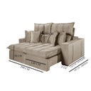 Ver imagem 3 de Sofá 5 Lugares Retrátil e Reclinável México Veludo com Molas Ensacadas