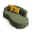 Ver imagem 3 de Sofá 2 Lugares Orgânico 160cm Morgan Pé Ferro Preto Napoli Verde/amarelo D03 - D'rossi
