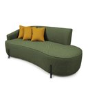 Ver imagem 2 de Sofá 2 Lugares Orgânico 160cm Morgan Pé Ferro Preto Napoli Verde/amarelo D03 - D'rossi