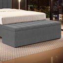 Ver imagem 4 de Calçadeira Baú Navi 160 para Cama Queen Z-008 Sued Cinza Aradecor