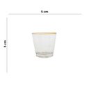 Ver imagem 5 de Kit 2 Copo de Shot Coração Vidro com Borda Dourada 50ml Lyor