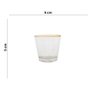 Kit 2 Copo de Shot Coração Vidro com Borda Dourada 50ml Lyor - 5