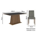Ver imagem 7 de Conjunto Sala de Jantar Mesa Tampo de Madeira 6 Cadeiras Rustic/preto/silver Britney Madesa