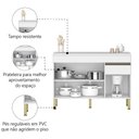 Ver imagem 4 de Balcão de Cozinha com Tampo 1,20m 3 Portas 1 Gaveta Branco Line Kits Paraná