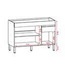 Ver imagem 3 de Balcão de Cozinha com Tampo 1,20m 3 Portas 1 Gaveta Branco Line Kits Paraná