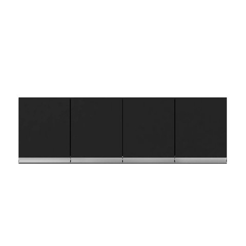 Armário Aéreo 4 Portas Andréia 150cm Preto - Ajl Móveis