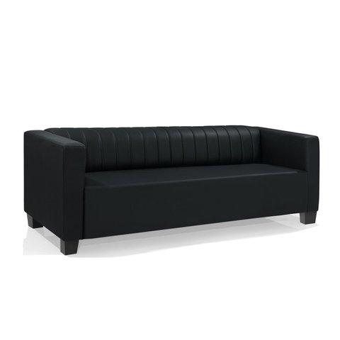 Sofá 3 Lugares Diamante 196cm Preto