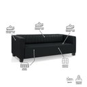 Ver imagem 5 de Sofá 3 Lugares Diamante 196cm Preto