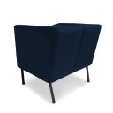 Ver imagem 7 de Kit 2 Poltronas Decorativa Pés de Metal Hanna Veludo Azul - Loja Sheep