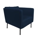 Ver imagem 4 de Kit 2 Poltronas Decorativa Pés de Metal Hanna Veludo Azul - Loja Sheep