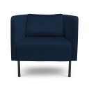 Ver imagem 5 de Kit 2 Poltronas Decorativa Pés de Metal Hanna Veludo Azul - Loja Sheep