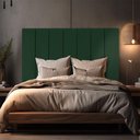 Ver imagem 6 de Cabeceira Estofada Cama Box Casal 140 cm Carla Premium - Veludo Verde