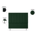 Ver imagem 2 de Cabeceira Estofada Cama Box Casal 140 cm Carla Premium - Veludo Verde