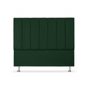 Ver imagem 4 de Cabeceira Estofada Cama Box Casal 140 cm Carla Premium - Veludo Verde