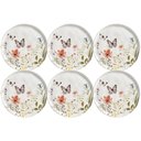 Ver imagem 2 de Conjunto 6 Pratos para Sobremesa de Cerâmica Branca Estampada 21,5cm Porto Brasil