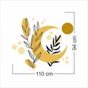 Ver imagem 5 de Adesivo Floral Boho Amarelo Estilo Nórdico 110x94 Minimalista Mod.05