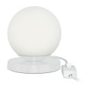 Ver imagem 2 de Kit 2 Luminárias de mesa Globo Orby Branco Base Redonda