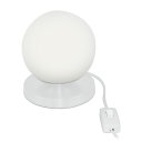 Ver imagem 3 de Kit 2 Luminárias de mesa Globo Orby Branco Base Redonda