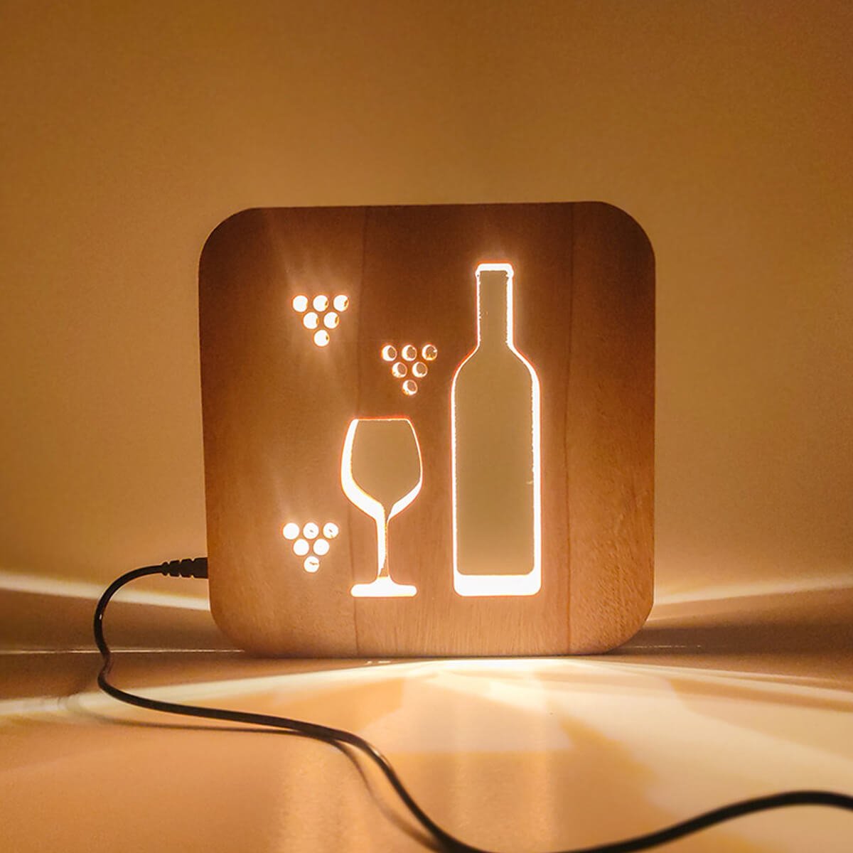 Luminária 3D Taça & vinho Woodhead Luminaria 3D - 2