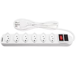 Filtro De Linha Régua Extensão Com 6 Tomadas 2P+T Com Cabo 3 Mts Bivolt - 3