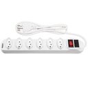 Ver imagem 3 de Filtro De Linha Régua Extensão Com 6 Tomadas 2P+T Com Cabo 3 Mts Bivolt