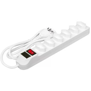 Filtro De Linha Régua Extensão Com 6 Tomadas 2P+T Com Cabo 3 Mts Bivolt