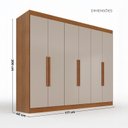 Ver imagem 4 de Guarda-Roupa Casal Malta 6 Portas 2 Gavetas Yescasa