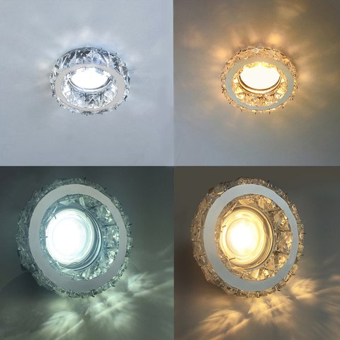 9 Spot De Cristal Embutir Redondo Pastilhas K9 Mr16 Lup70