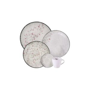 Aparelho de Jantar Tramontina Floralis em Porcelana 20 Peças