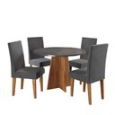 Ver imagem 2 de Mesa de Jantar 4 Lugares Criative Mel/Cinza/Grafite - Viero Móveis