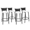 Kit 4 Banquetas para Balcão Cozinha Gourmet Junco Preto Bancada Ilha Banco 60cm Itagold - 1