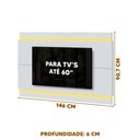 Ver imagem 4 de Painel com Led para Tv até 60 Polegadas Branco Acetinado Ryura Shop Jm