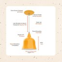 Ver imagem 2 de Luminária Pendente Pião Teto Interna Cozinha Sala Quarto E27:amarelo