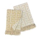 Ver imagem 1 de Xale Manta Para Sofá E Poltrona Luxo 2 Lugares Estampada Creta Bege