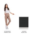Ver imagem 5 de Balcão Armário de Cozinha 60 cm 3 Gavetas Branco/Preto Agata Madesa