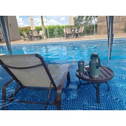 Espreguiçadeira Lótus para Piscina Resistente em Tela Sling e Alumínio - 3