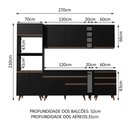 Ver imagem 4 de Armário de Cozinha Completa 270cm Preto Reims Madesa 02