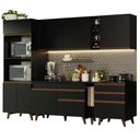 Ver imagem 3 de Armário de Cozinha Completa 270cm Preto Reims Madesa 02