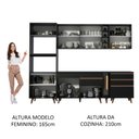 Ver imagem 6 de Armário de Cozinha Completa 270cm Preto Reims Madesa 02