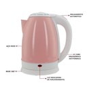 Ver imagem 2 de Chaleira Elétrica 1,8l em Inox Rosa 127v 1000w Rápida Fervura