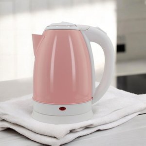 Chaleira Elétrica 1,8l em Inox Rosa 127v 1000w Rápida Fervura