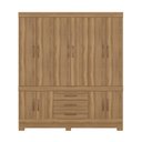 Ver imagem 4 de Guarda Roupa Roupeiro Casal 10 Portas New Murano Amêndola Touch Demóbile