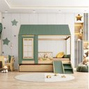 Ver imagem 3 de Bicama Solteiro Infantil Reversível Telhado Completo Casinha Garden Casatema MadeiraOriginals