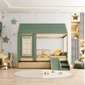 Bicama Solteiro Infantil Reversível Telhado Completo Casinha Garden Casatema MadeiraOriginals - 3