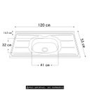 Ver imagem 5 de Cozinha Compacta Pia 120cm Emily Freijó/ripado/off Acetinado Z44 - Mpozenato