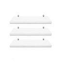 Ver imagem 1 de Kit 3 Prateleiras Mdf Suporte Invisível - Decoração - Branco