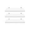 Kit 3 Prateleiras Mdf Suporte Invisível - Decoração - Branco - 1