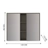 Espelheira para banheiro com Led 120cm 2 Portas e 3 Prateleiras - 4