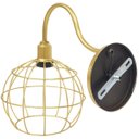 Ver imagem 5 de 2 Luminárias Arandela de Parede Aramada Globo Industrial Retro Dourada Agp Ilumini Vintage